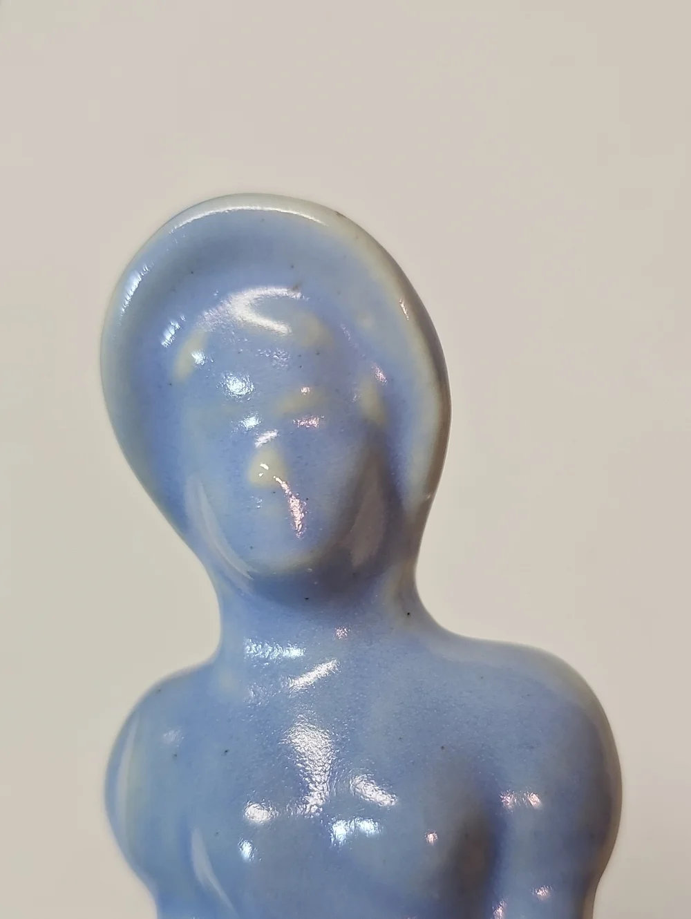 Vintage Haeger Pottery Blue Southern Belle Lady 1940s Ceramic Planter / Vase